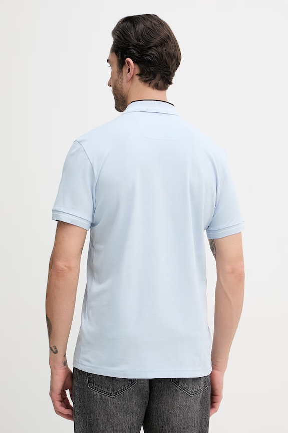 Îmbrăcăminte BOSS Green polo bărbătesc din bumbac cu elastan 50559369 albastru