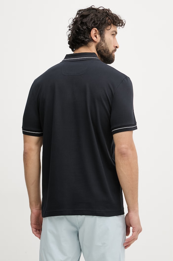 Îmbrăcăminte BOSS Green polo bărbați din bumbac cu elastan 50559369 bleumarin