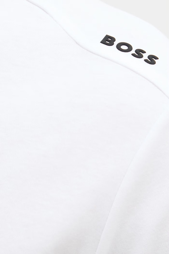 BOSS Green polo męskie bawełniane 50559380 biały