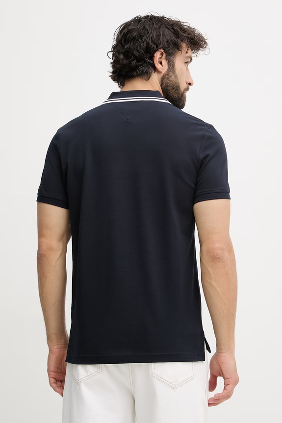 Îmbrăcăminte Tommy Hilfiger polo pentru bărbați, cu bumbac MW0MW43061 bleumarin