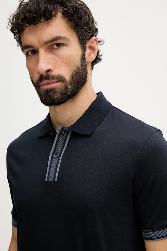 BOSS polo tričko pánske bavlnené Parlay 238 tmavomodrá 50559668