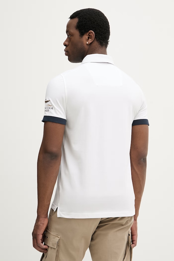 Odzież Aeronautica Militare polo PO1915UP00191 biały