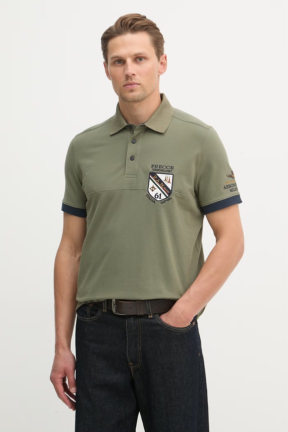 Πόλο Aeronautica Militare κανονικό πράσινο PO1915UP00191