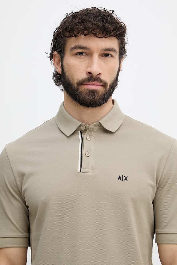 Armani Exchange polo tričko pánske bavlnené béžová XM002067.AF10366