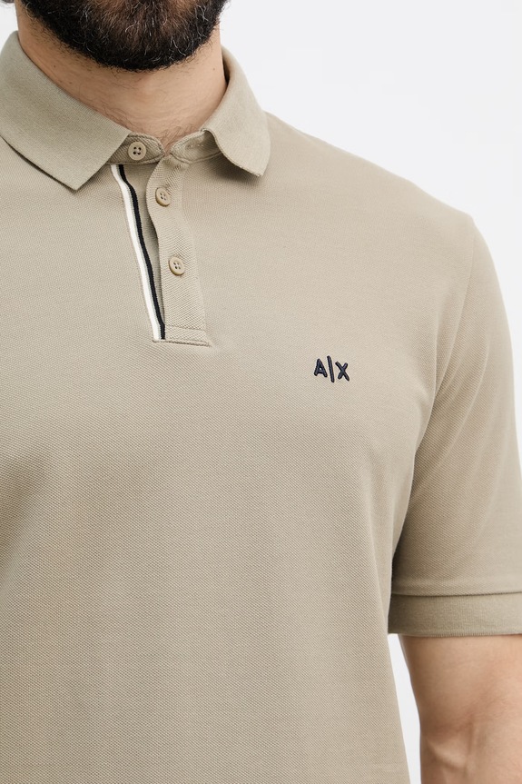 Armani Exchange polo tričko pánske bavlnené XM002067.AF10366 béžová