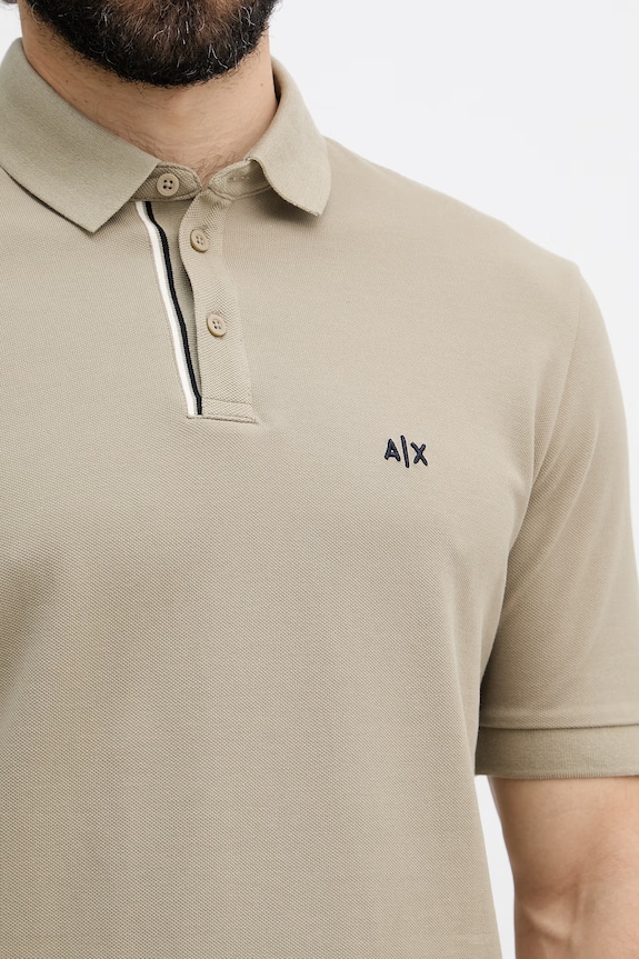 Armani Exchange polo tričko pánske bavlnené XM002067.AF10366 béžová