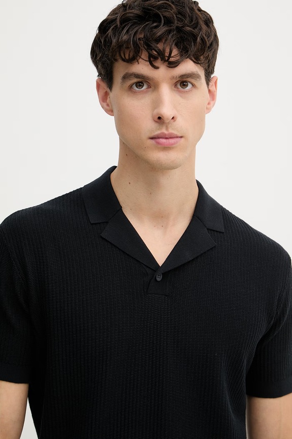 Armani Exchange polo męskie bawełniane granatowy XM002165.AF20139