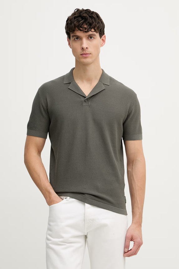 Armani Exchange Тениска с яка мъжка памучна зелен XM002165.AF20139