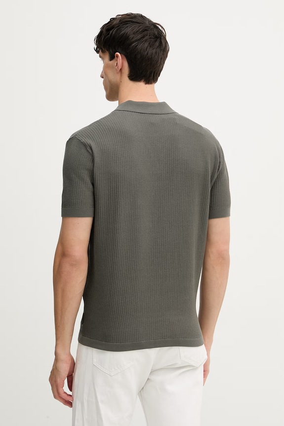 Дрехи Armani Exchange Тениска с яка мъжка памучна XM002165.AF20139 зелен