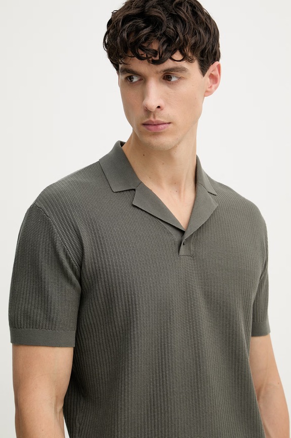 Armani Exchange Тениска с яка мъжка памучна зелен XM002165.AF20139