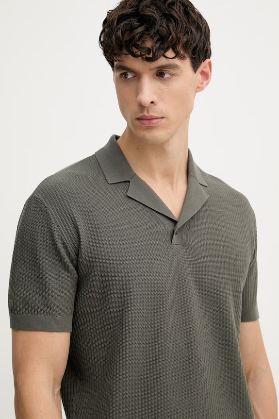 Armani Exchange Тениска с яка мъжка памучна зелен XM002165.AF20139