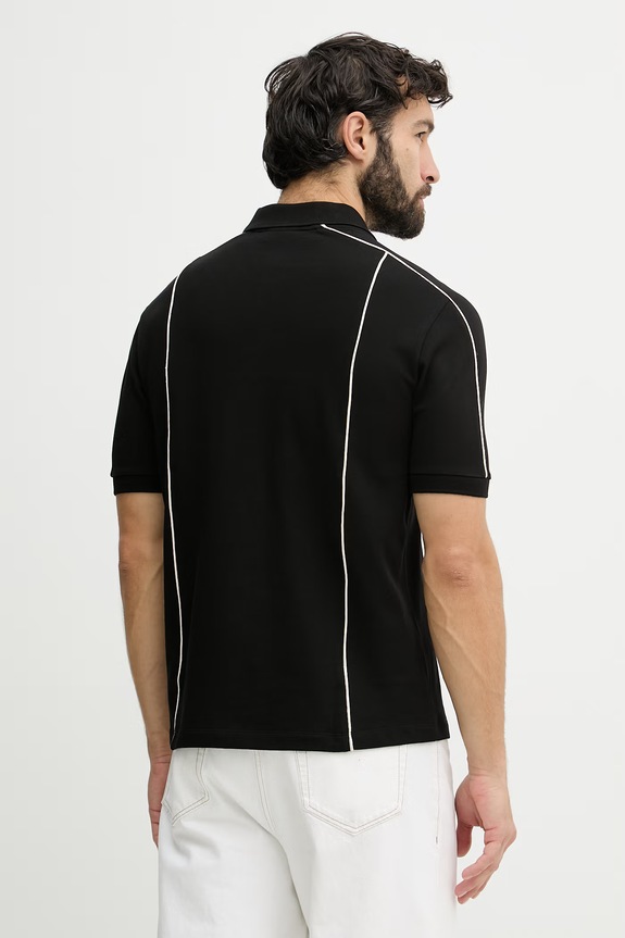 Oblečenie Armani Exchange Polo tričko pánske bavlnené XM002375.AF10366 čierna