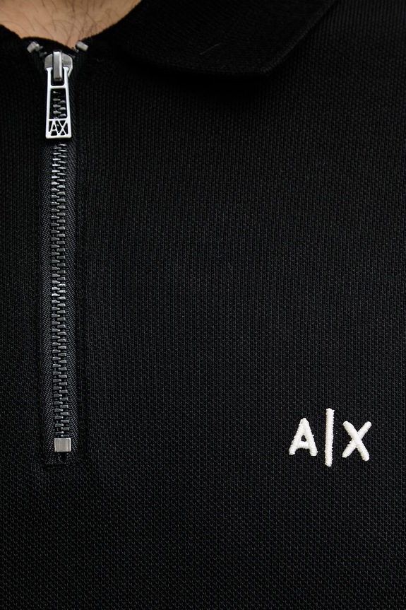 Armani Exchange Polo tričko pánske bavlnené XM002375.AF10366 čierna
