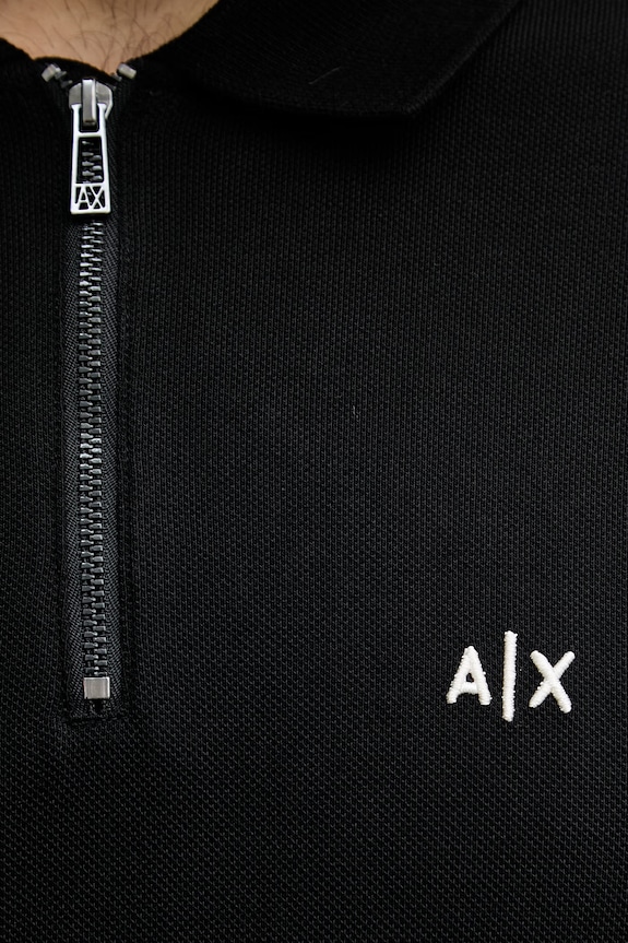 Armani Exchange Polo tričko pánske bavlnené XM002375.AF10366 čierna