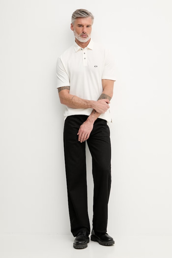 Armani Exchange polo tričko pánske bavlnené XM002408.AF13055 béžová SS26