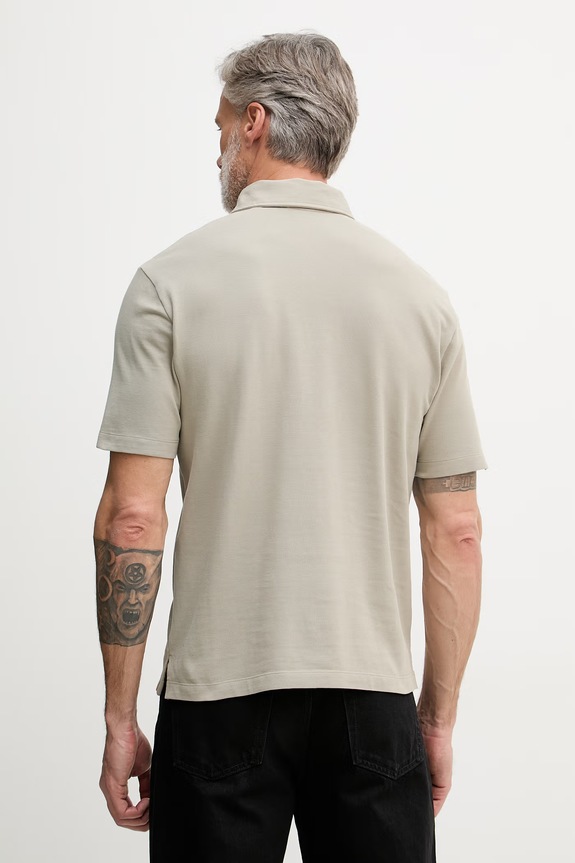 Oblečenie Armani Exchange polo tričko pánske bavlnené XM002408.AF13055 béžová