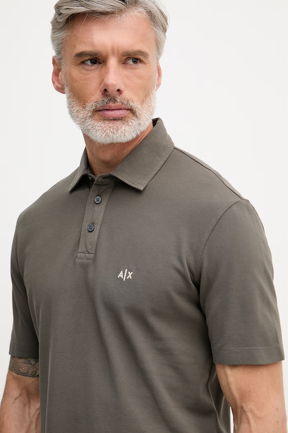 Armani Exchange polo tričko pánske bavlnené zelená XM002408.AF13055