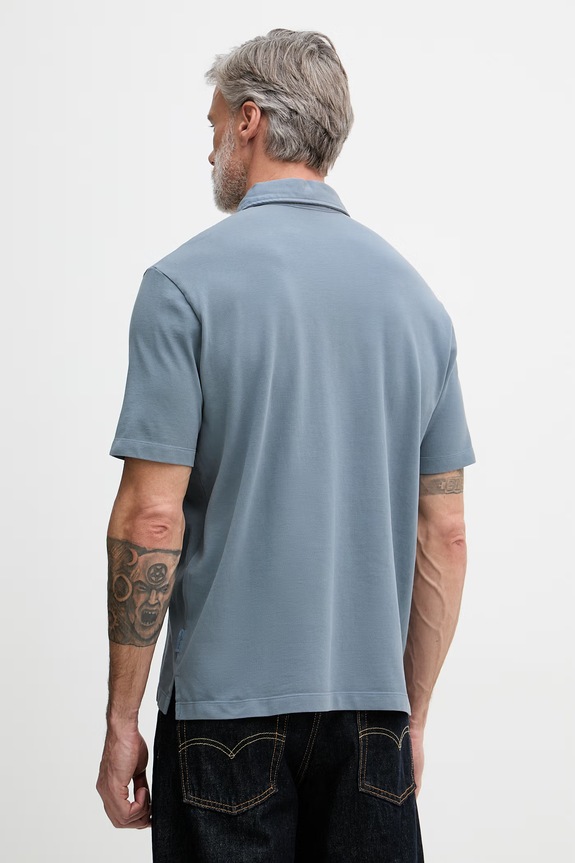 Oblečenie Armani Exchange polo tričko pánske bavlnené XM002408.AF13055 modrá