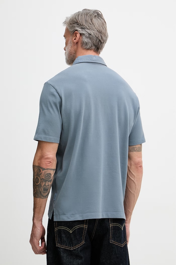 Oblečenie Armani Exchange polo tričko pánske bavlnené XM002408.AF13055 modrá