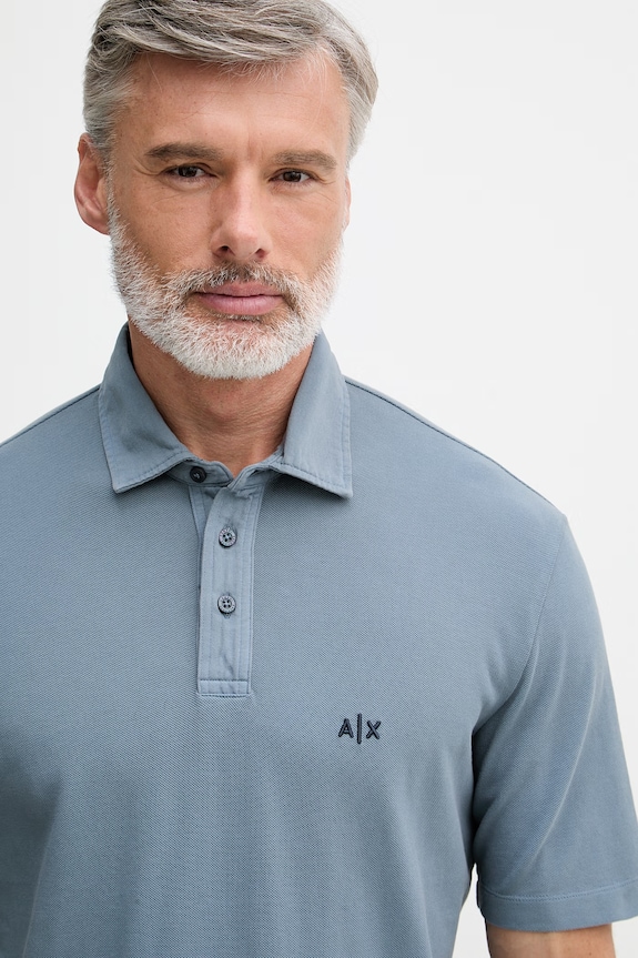 Armani Exchange polo tričko pánske bavlnené modrá XM002408.AF13055