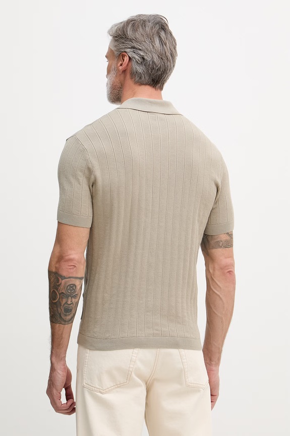 Odzież Armani Exchange polo męskie bawełniane XM002438.AF22249 beżowy