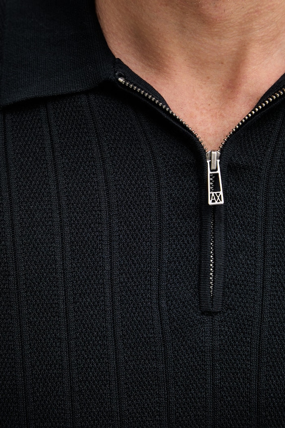 Armani Exchange polo męskie bawełniane XM002438.AF22249 granatowy