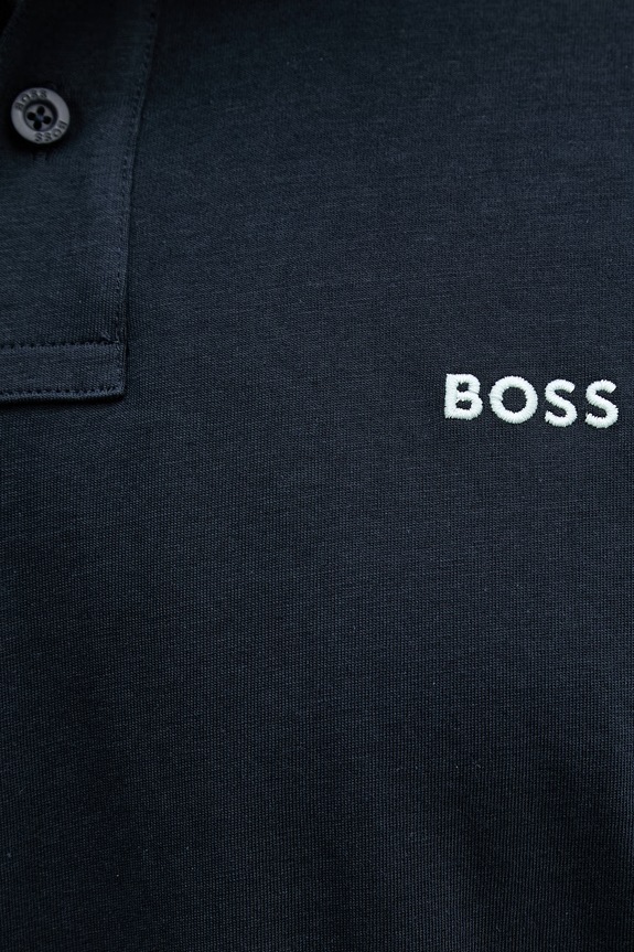 BOSS Orange поло чоловіче бавовняне 50561815 темно-синій