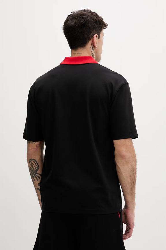 Odzież HUGO t-shirt męski bawełniany z elastanem Dunios_RB 50559650 czarny