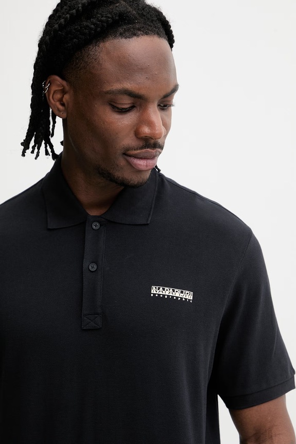 Napapijri polo in cotone SMALL BOX nero NP0A88TQ9411