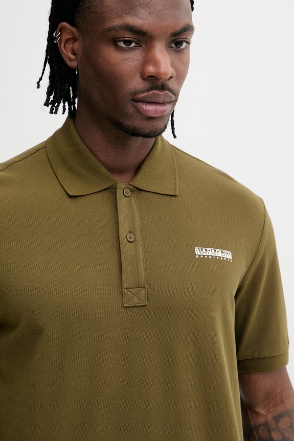 Napapijri polo SMALL BOX verde NP0A88TQG3A1