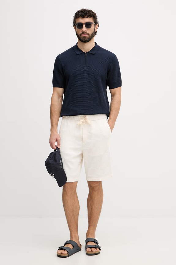 Joop! polo tricotat pentru bărbați, din bumbac 30101508 bleumarin SS26