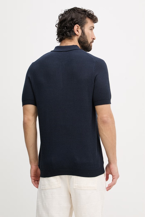 Îmbrăcăminte Joop! polo tricotat pentru bărbați, din bumbac 30101508 bleumarin