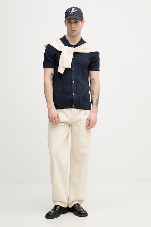 Joop! cămașă pentru bărbați, din bumbac 30101510 bleumarin SS26