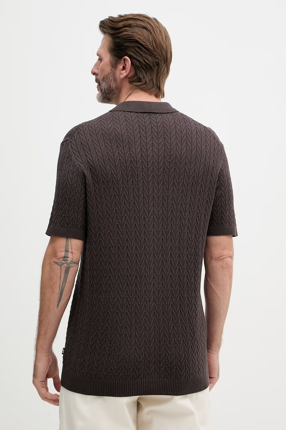 Odzież Joop! koszula męska bawełniana 30101510 brązowy