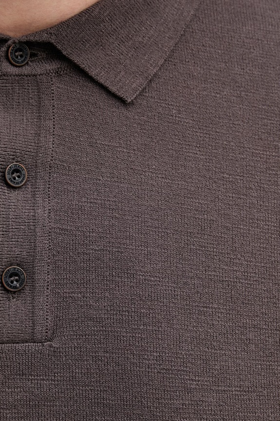 Joop! polo męskie bawełniane 30101532 brązowy