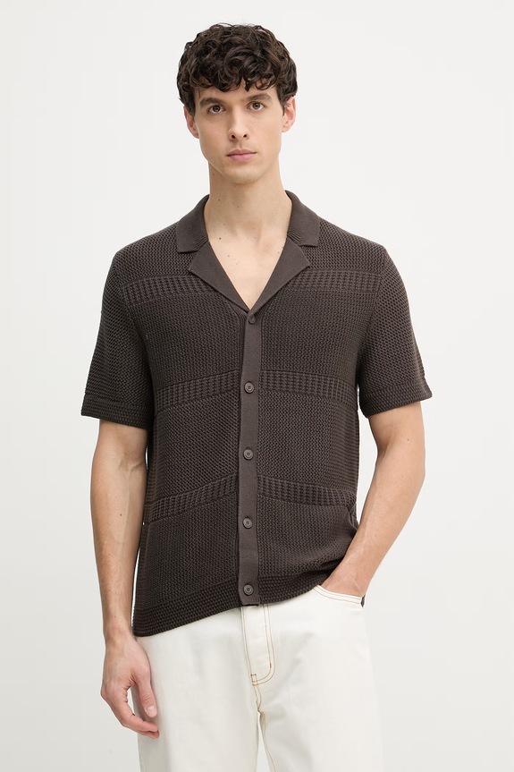 Joop! cardigan pentru bărbați, din bumbac maro 30101535