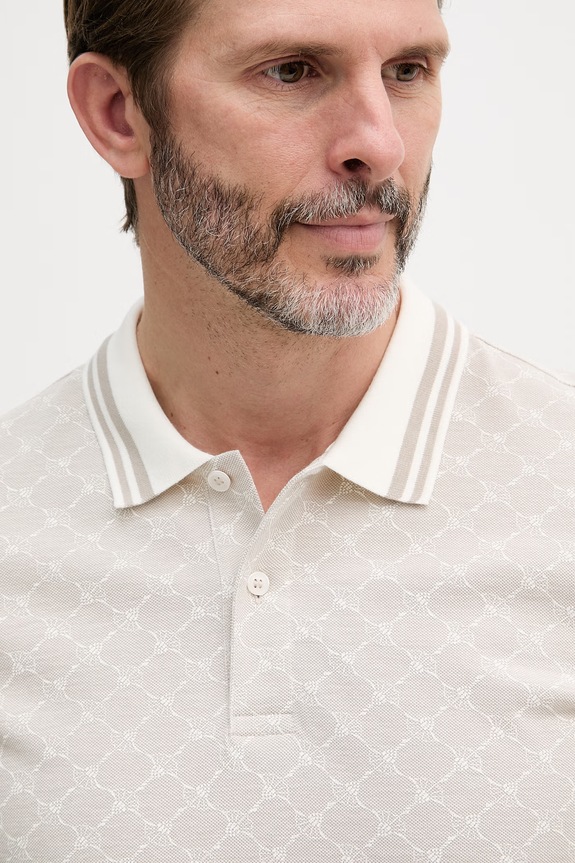 Joop! polo męskie bawełniane beżowy 30101930