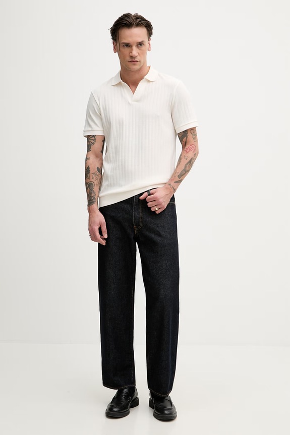 Joop! polo męskie bawełniane 30101935 beżowy SS26