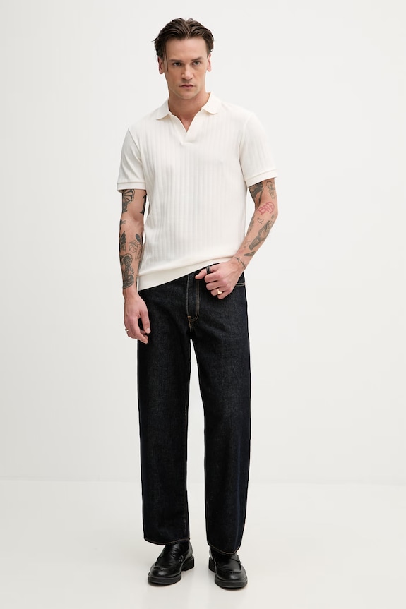 Joop! polo męskie bawełniane 30101935 beżowy SS26