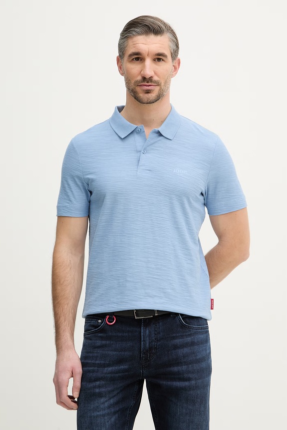 Βαμβακερό μπλουζάκι πόλο Joop! slim μπλε 30102442