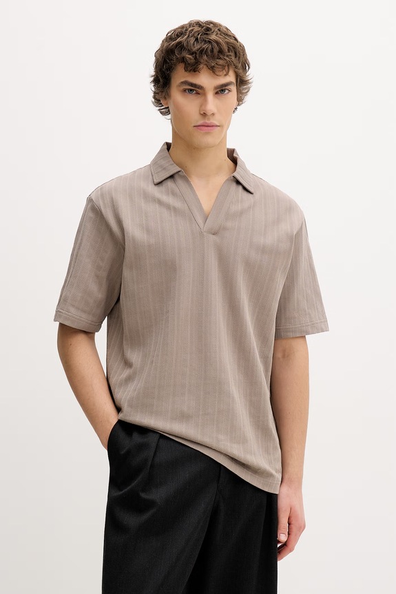 HUGO polo pentru bărbați, din bumbac Dalibo maro 50556724