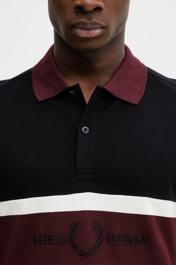 Fred Perry polo de bumbac negru M2421
