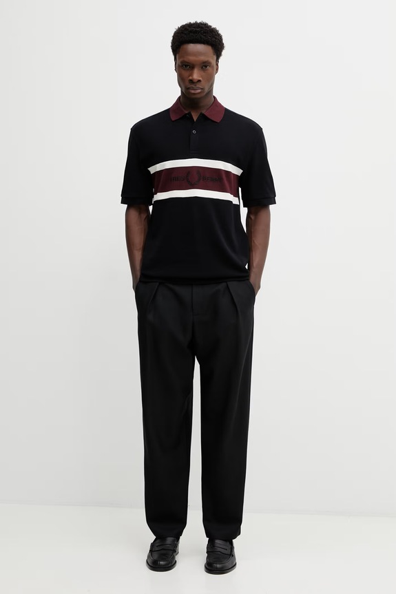 Fred Perry polo de bumbac M2421 negru