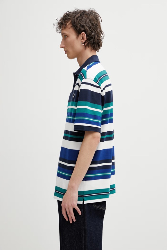 Fred Perry polo męskie bawełniane M2423 turkusowy SS26