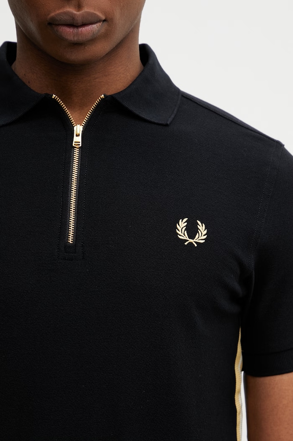 Fred Perry polo in cotone nero M2443