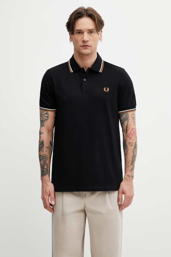 Fred Perry polo męskie bawełniane czarny M3600.P69