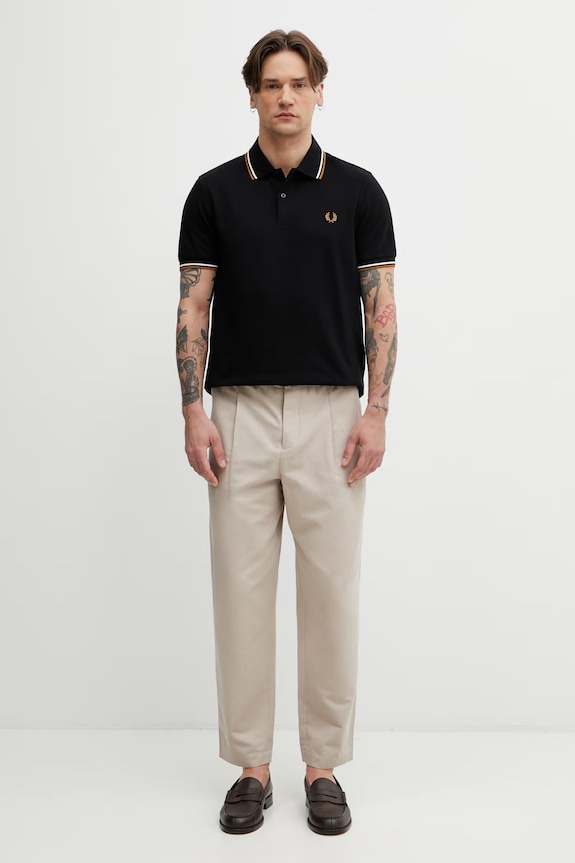 Fred Perry polo bawełniane męskie M3600.P69 czarny