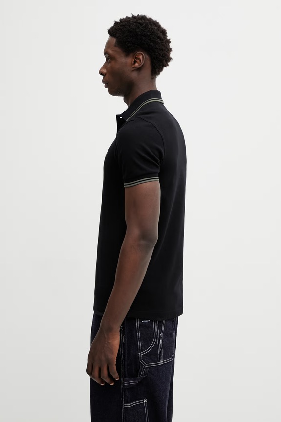 Fred Perry polo bawełniane M3600.T44 czarny SS26