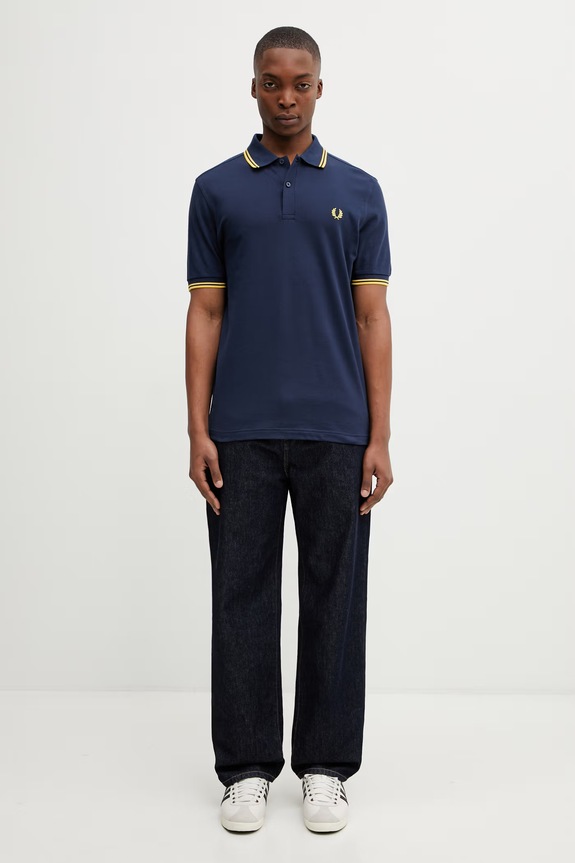Fred Perry cotton polo shirt M3600.02B navy