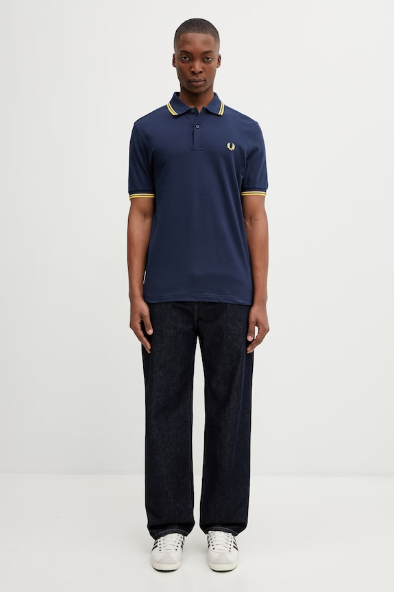 Fred Perry cotton polo shirt M3600.02B navy